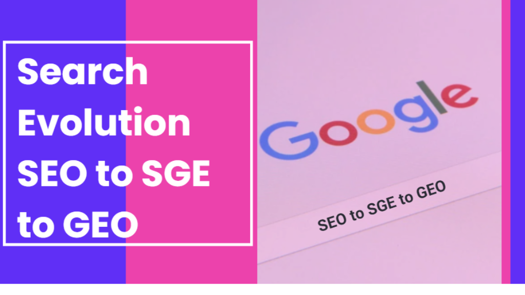 SEO to SGE to GEO